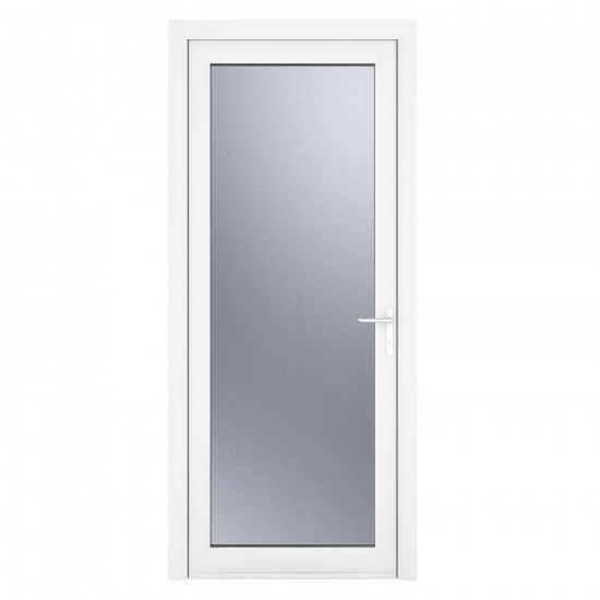 Crystal Single Door Full Glass Left Hand White Obscure 840 x 2090 x 70mm Crystal Single Door Full Glass Left Hand White Obscure 840 x 2090 x 70mm
