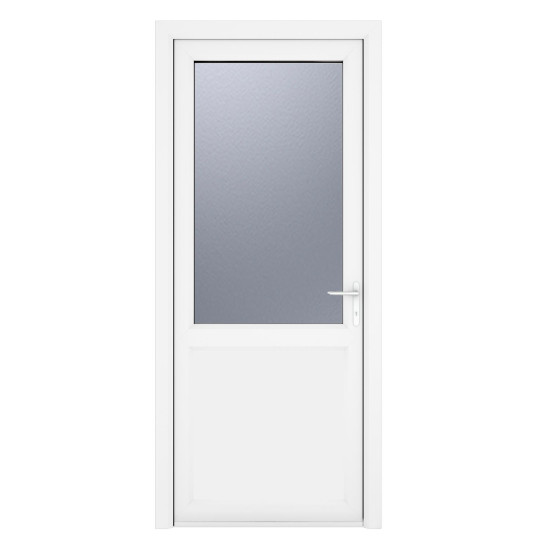 Crystal Single Door Half Glass Half Panel Left Hand White Obscure 890 x 2090 ... Crystal Single Door Half Glass Half Panel Left Hand White Obscure 890 x 2090 ...