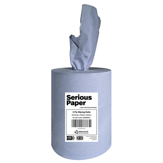 Fourstones Paper Roll 3 Ply Blue Centrefeed Fourstones Paper Roll 3 Ply Blue Centrefeed
