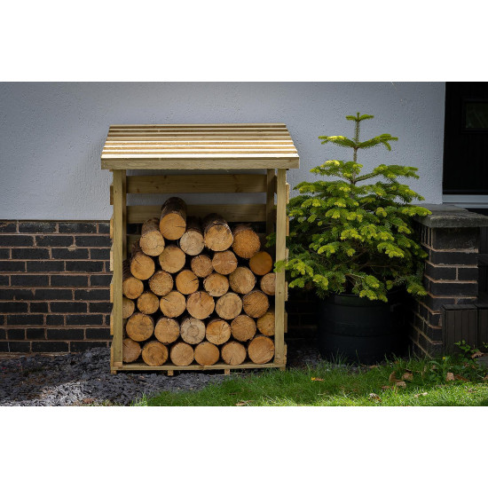 Compact Pent Log Store Compact Pent Log Store
