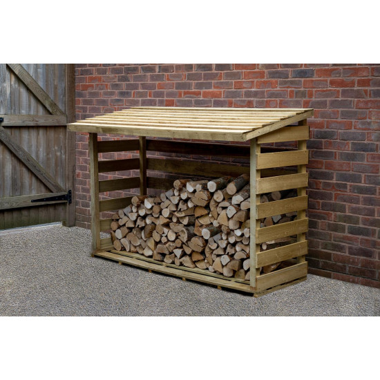 Large Pent Log Store Large Pent Log Store
