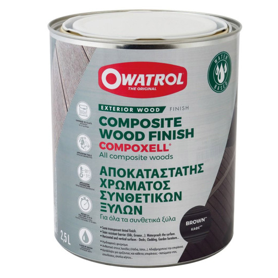 Cladco Composite Decking Colour Restorer, Owatrol Brown 2.5 Ltr