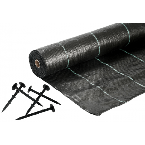 Cladco Weed Mat 2m x 20m & Weed Mat Ground Pins Cladco Weed Mat 2m x 20m & Weed Mat Ground Pins