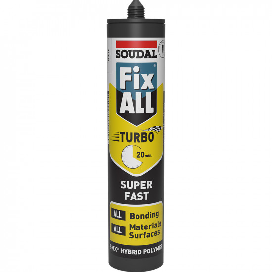 Soudal Fix All Turbo Sealant & Adhesive 290ml White Soudal Fix All Turbo Sealant & Adhesive 290ml White