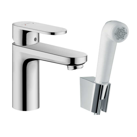 Hansgrohe Vernis Blend Single lever basin mixer 100 with bidet spray & shower... Hansgrohe Vernis Blend Single lever basin mixer 100 with bidet spray & shower...