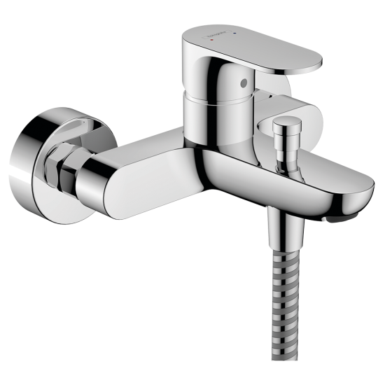 Hansgrohe Rebris S Single lever bath mixer for exposed installation - Chrome ... Hansgrohe Rebris S Single lever bath mixer for exposed installation - Chrome ...
