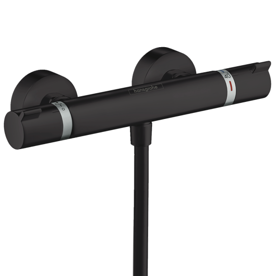 Hansgrohe Ecostat Thermostatic Shower Mixer Comfort - Matt Black - 13116670 Hansgrohe Ecostat Thermostatic Shower Mixer Comfort - Matt Black - 13116670