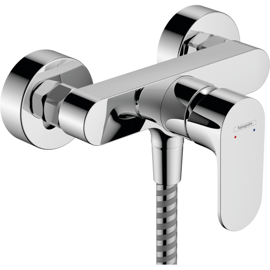 Hansgrohe Rebris S Single lever shower mixer for exposed installation - Chrom... Hansgrohe Rebris S Single lever shower mixer for exposed installation - Chrom...