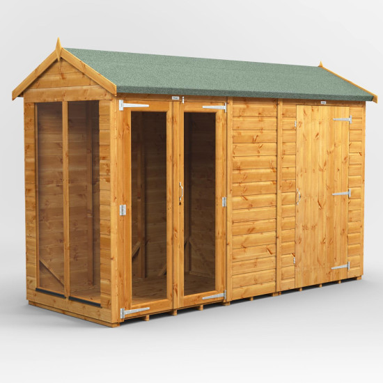 10 x 4 Power Apex Summerhouse With 4ft Side Store 10 x 4 Power Apex Summerhouse With 4ft Side Store