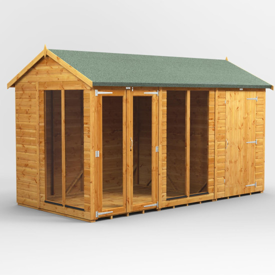 12 x 6 Power Apex Summerhouse With 4ft Side Store 12 x 6 Power Apex Summerhouse With 4ft Side Store