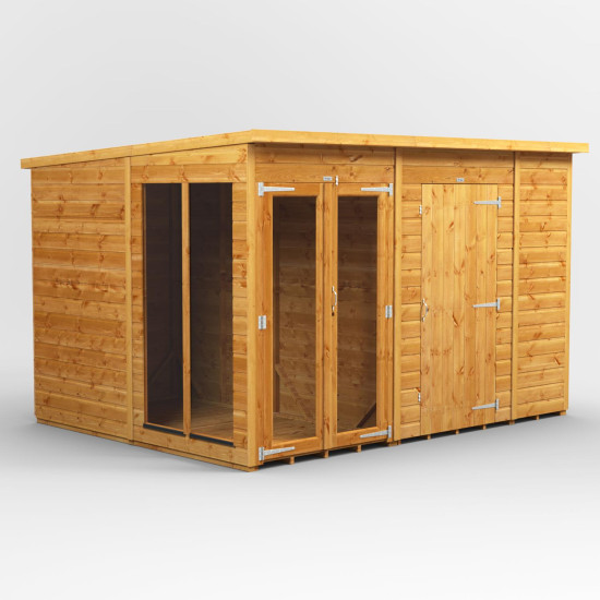 10 x 8 Power Pent Summerhouse With 6ft Side Store 10 x 8 Power Pent Summerhouse With 6ft Side Store
