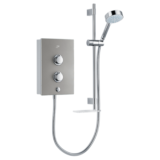 Mira Decor 9.5Kw Silver Single Outlet Shower 1.1894.002 Mira Decor 9.5Kw Silver Single Outlet Shower 1.1894.002
