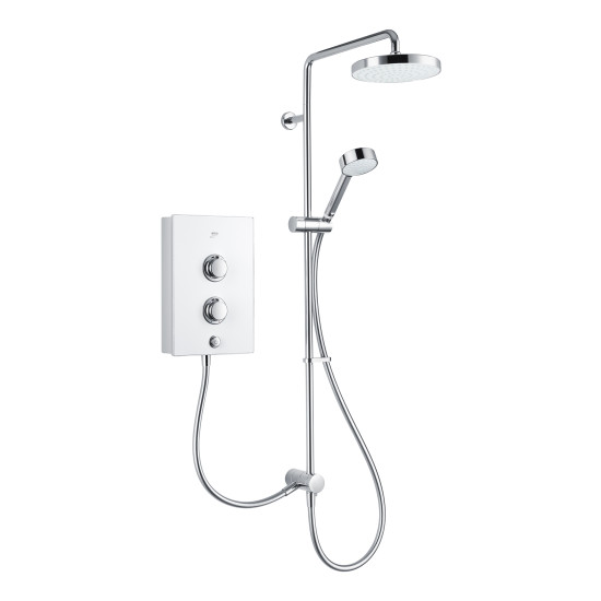 Mira Decor 10.8Kw White Dual Outlet Shower 1.1894.009 Mira Decor 10.8Kw White Dual Outlet Shower 1.1894.009