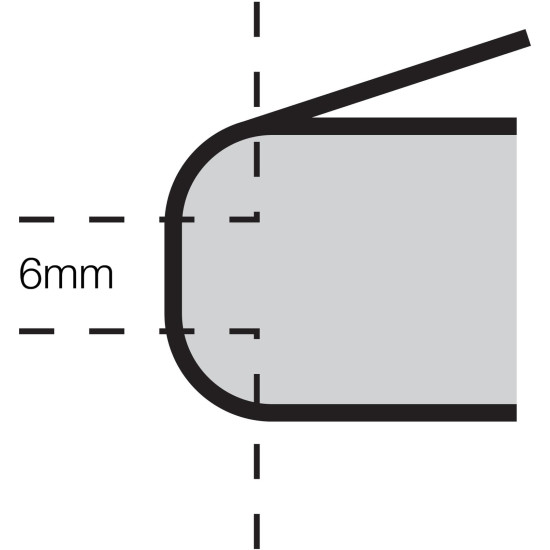 Centurion CJ202L 6mm Radius Bullnose End Worktop Trim Aluminium Matt Silver 6... Centurion CJ202L 6mm Radius Bullnose End Worktop Trim Aluminium Matt Silver 6...