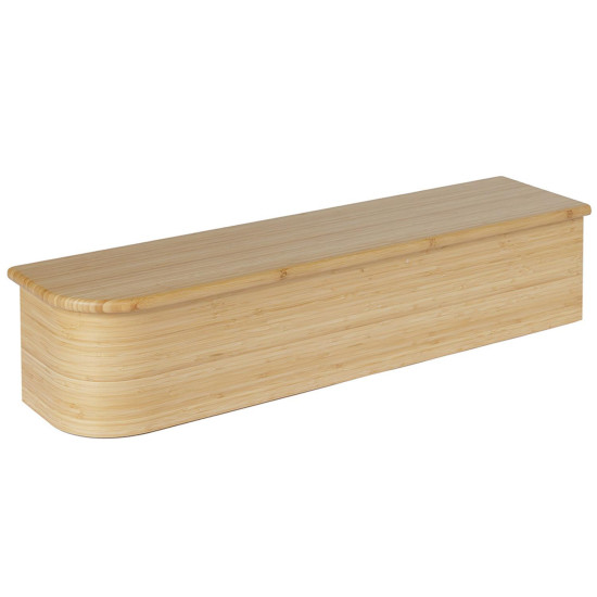 Flair Stairs Bamboo 21mm Single Going Bullnose Rise & Tread Lh Light Flair Stairs Bamboo 21mm Single Going Bullnose Rise & Tread Lh Light