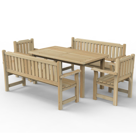 Rosedene Set 2- TABLE, Benches and Chairs Home Delivery Rosedene Set 2- TABLE, Benches and Chairs Home Delivery
