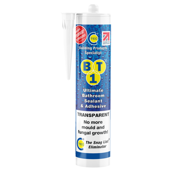 C-Tec BT1 Bathroom Sealant & Adhesive Transparent 290ml C-Tec BT1 Bathroom Sealant & Adhesive Transparent 290ml