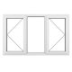 Crystal Triple Glazed Window White Lh & Rh 1770 x 1190mm Clear