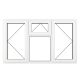 Crystal Triple Glazed Window White Lh & Rh Top 1770 x 1040mm Clear