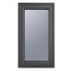 Crystal Upvc Window Grey 7016 External White Internal A Rated Right Hand Side Hung 610mm x 1190mm Obscure Glazing