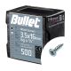 Bullet 3.5 x 16mm Wood Screw Bright Zinc Plated Qty 500