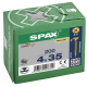 SPAX PZ Flat Countersunk Screw Yellox Coated 4 x 35mm Qty 200