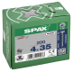 SPAX T-Star Flat Countersunk Screw Wirox Coated 4 x 35mm Qty 200