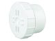 Wavin OsmaSoil plain ended access plug 110m white