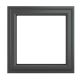 Crystal Grey Upvc Casement Clear Window 2P Top Opening 610 mm x 610 mm