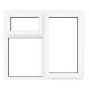 Crystal White Upvc Casement Clear Window 3P Top and Right Hand Opening 1190 mm x 1040 mm