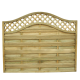 Pressure Treated Decorative Europa Prague Fence Panel 1.8m x 1.5m